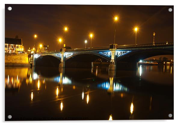 Trent Bridge Nottingham Acrylic by Elaine Whitby