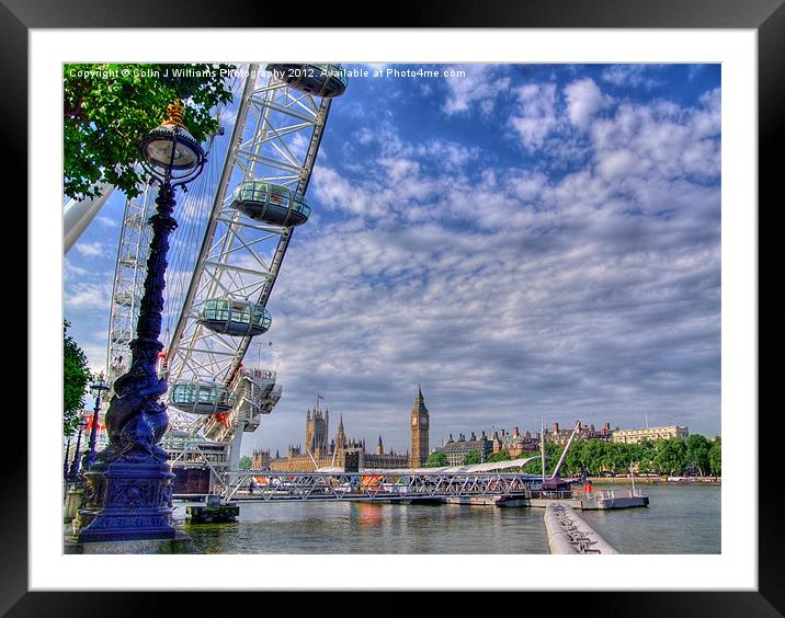 The London Eye, And Westminster Framed Mounted Print by Colin Williams Photography