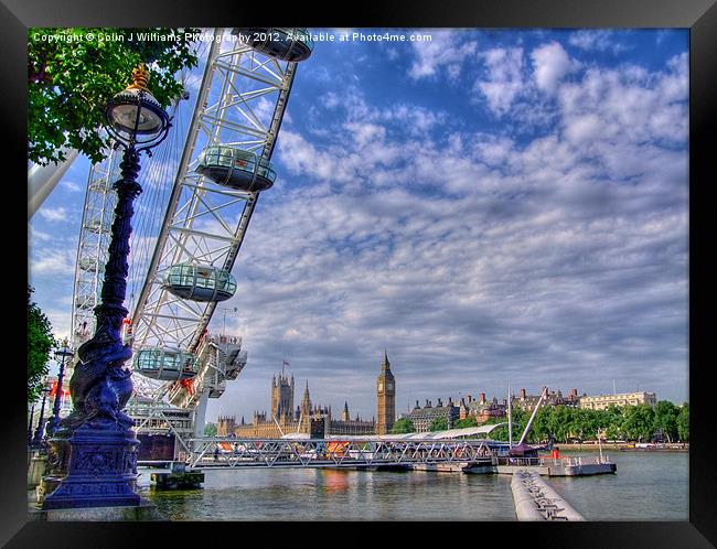 The London Eye, And Westminster Framed Print by Colin Williams Photography