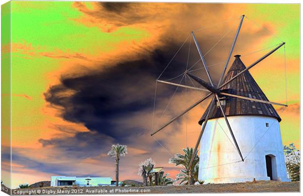 The Windmill Canvas Print by Digby Merry