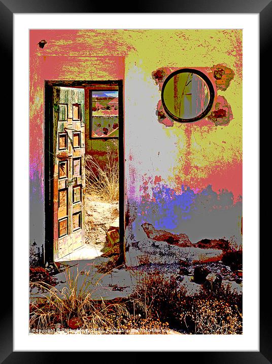 Old Door, Round Window Framed Mounted Print by Digby Merry