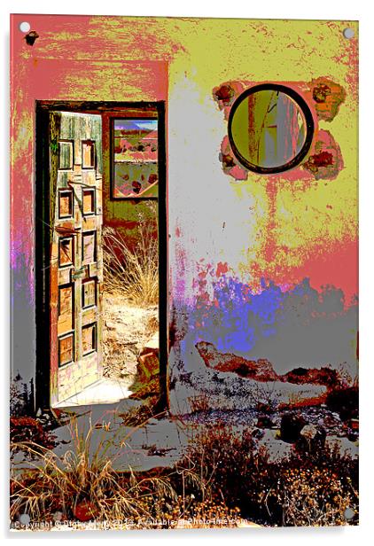 Old Door, Round Window Acrylic by Digby Merry