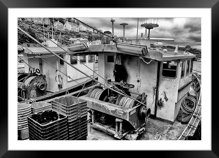 Trawlers in Black and White Framed Mounted Print by Jay Lethbridge