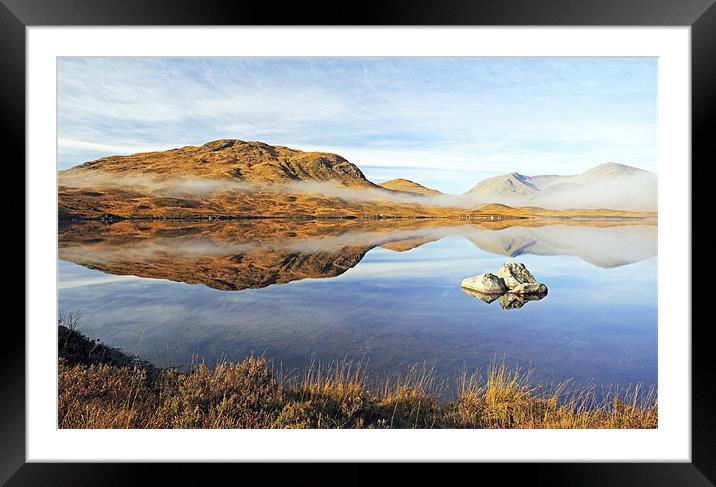 The Black Mount Reflection, Glencoe Framed Mounted Print by Grant Glendinning