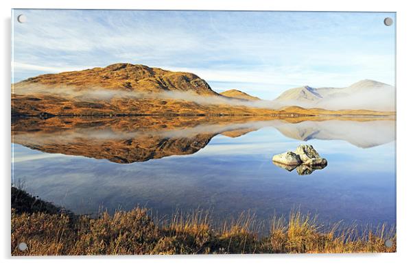 The Black Mount Reflection, Glencoe Acrylic by Grant Glendinning