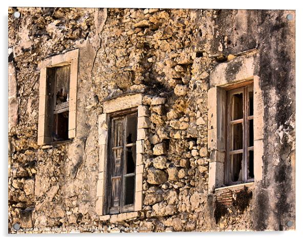 Three windows, Sicily Acrylic by Lucy Antony