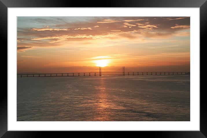 severn crossing Framed Mounted Print by mike fox