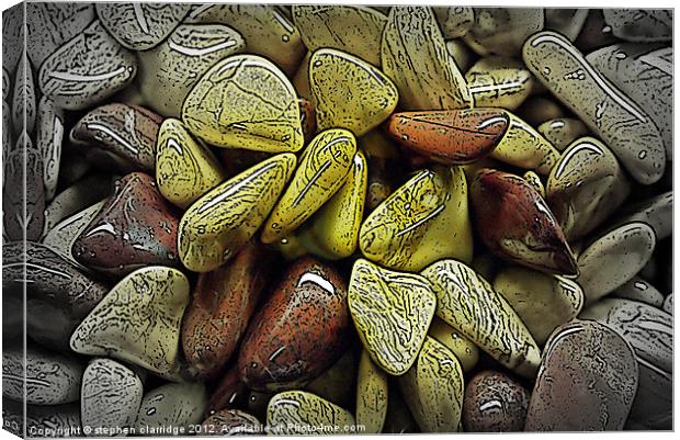 Tumbled stones abstract Canvas Print by stephen clarridge