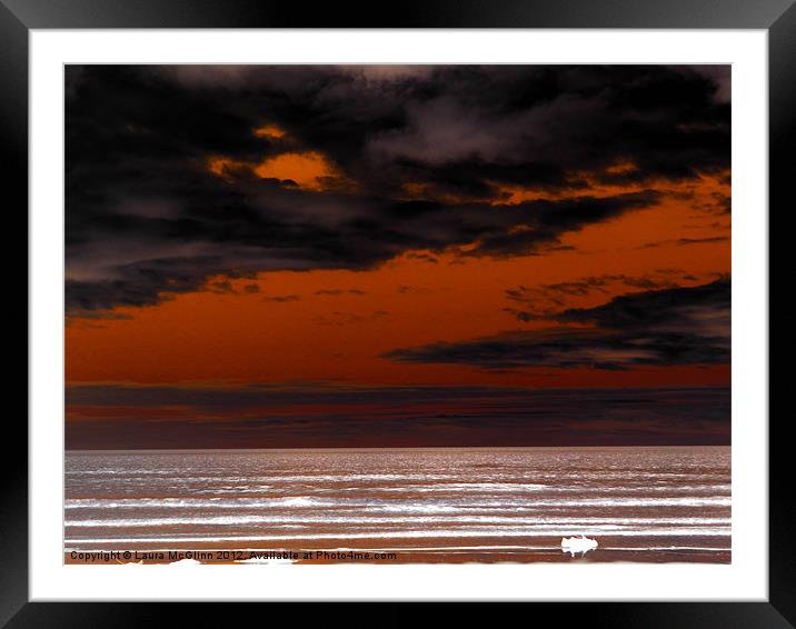 Artistic Sunset Framed Mounted Print by Laura McGlinn Photog
