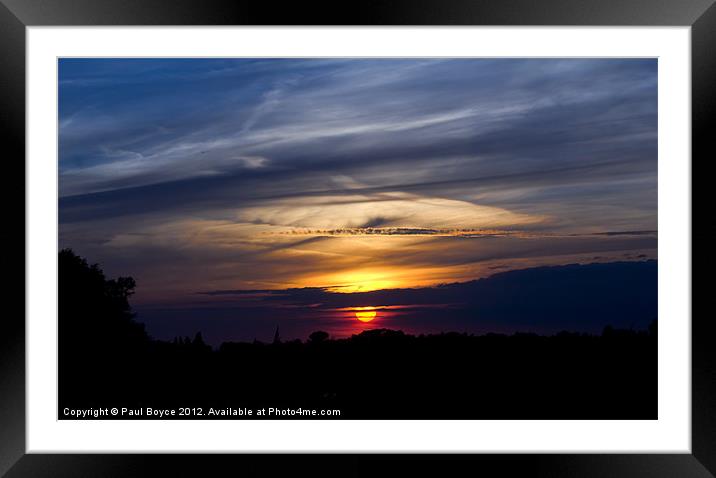 Showing Off The Blue Framed Mounted Print by Paul Boyce