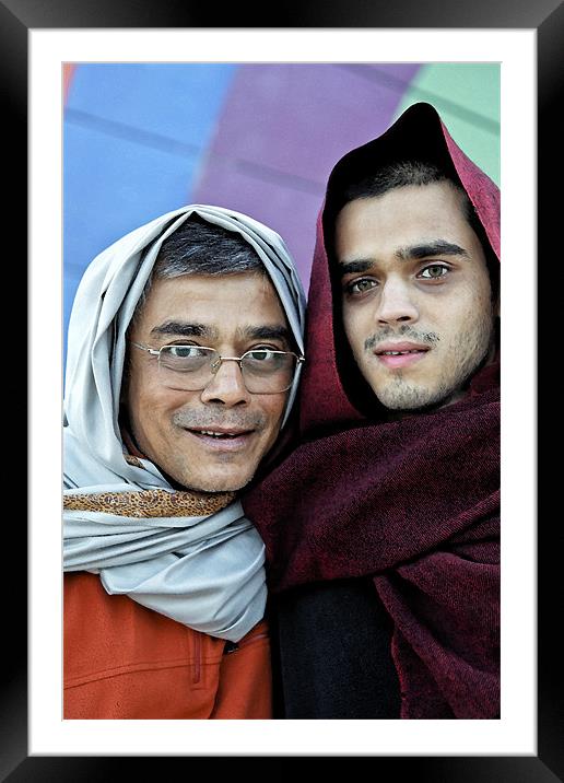 Father and son Bedouin style Framed Mounted Print by Arfabita  