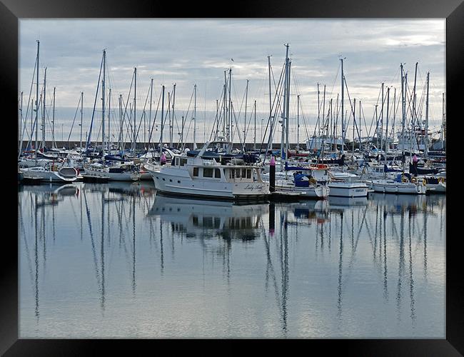 Yachts And Boats Framed Print by Noreen Linale