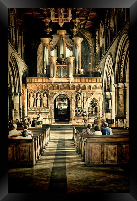 The Nave St Davids Cathedral Framed Print by Steve Purnell
