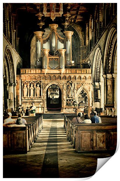 The Nave St Davids Cathedral Print by Steve Purnell