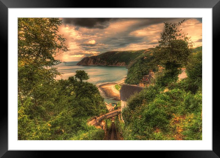 Lynmouth Clifftop Railway Framed Mounted Print by Dean Messenger