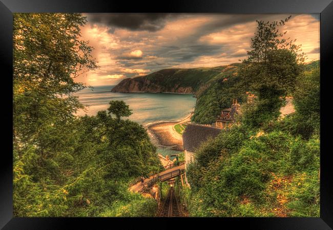 Lynmouth Clifftop Railway Framed Print by Dean Messenger