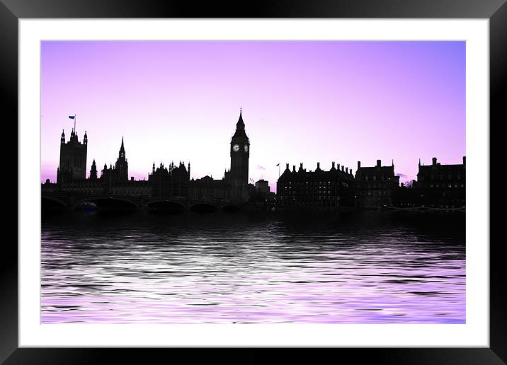 Big Ben and the houses of Parliament Framed Mounted Print by David French