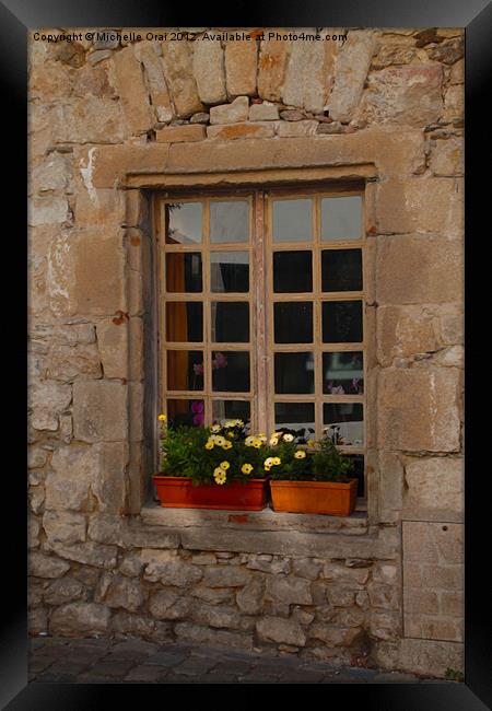 Pretty French Window Framed Print by Michelle Orai