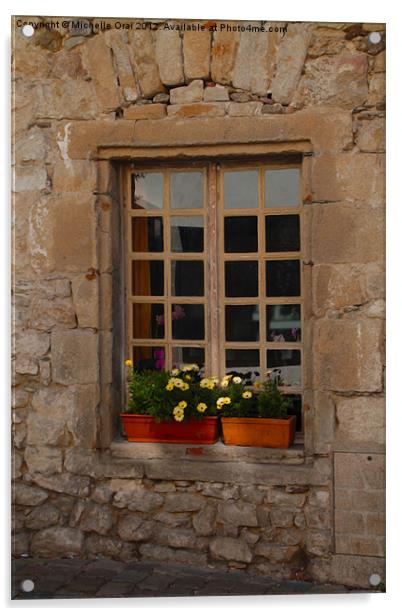 Pretty French Window Acrylic by Michelle Orai