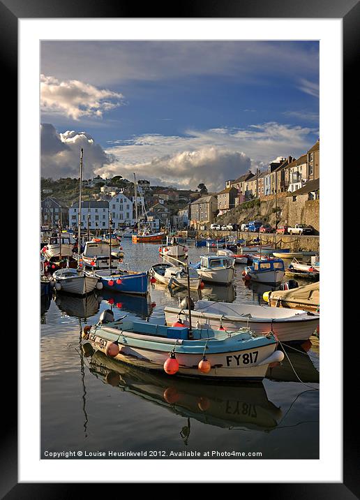 Mevagissey Framed Mounted Print by Louise Heusinkveld