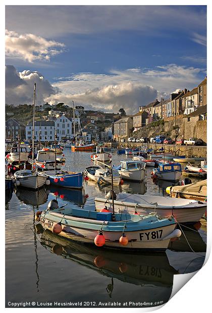 Mevagissey Print by Louise Heusinkveld