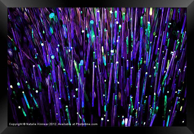 Neon Abstract Blue Purple 1 Framed Print by Natalie Kinnear