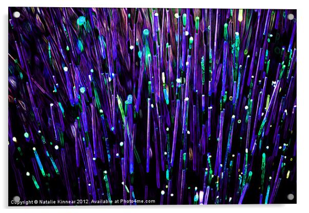 Neon Abstract Blue Purple 1 Acrylic by Natalie Kinnear