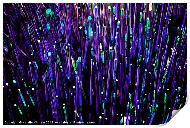 Neon Abstract Blue Purple 1 Print by Natalie Kinnear