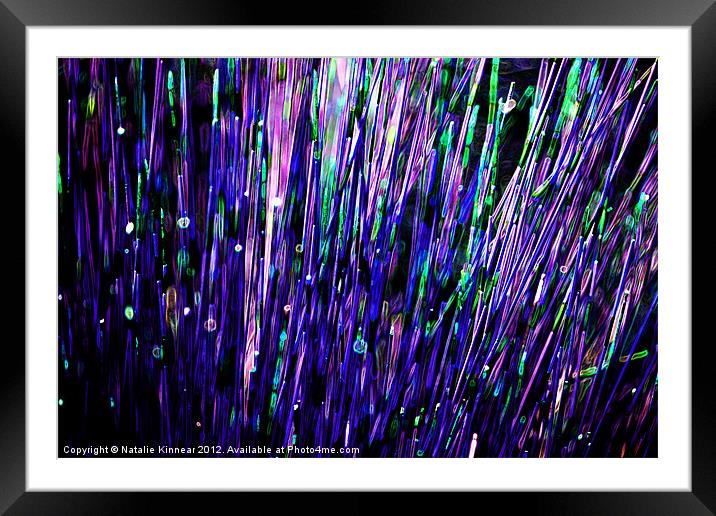 Neon Abstract Blue Purple 2 Framed Mounted Print by Natalie Kinnear