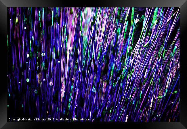 Neon Abstract Blue Purple 2 Framed Print by Natalie Kinnear