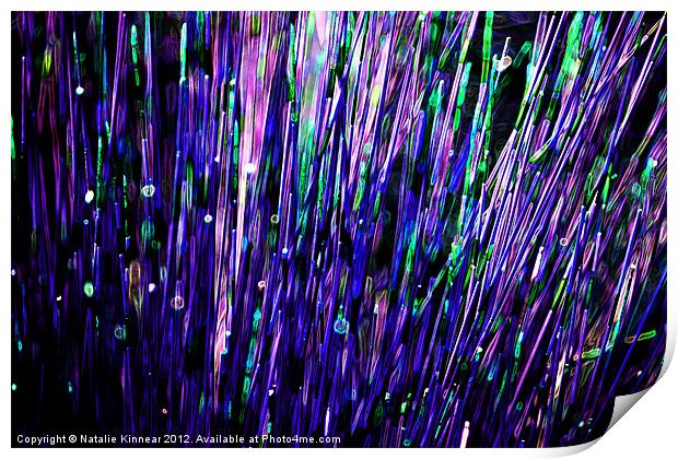 Neon Abstract Blue Purple 2 Print by Natalie Kinnear