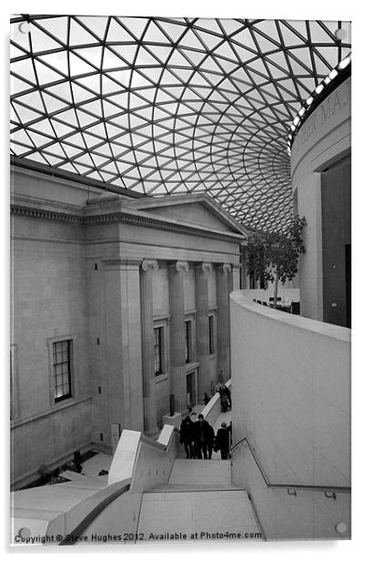 British Museum Monochrome Acrylic by Steve Hughes