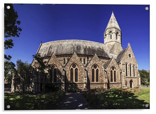 Holy Trinity Church Folkestone Acrylic by David Shackle