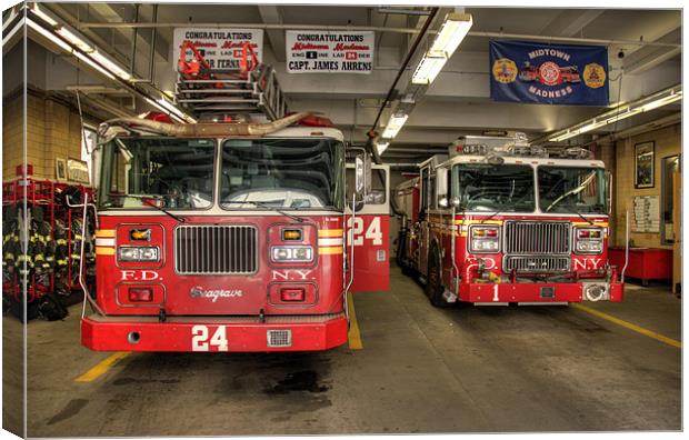 NYFD Fire Engines Canvas Print by Phil Emmerson