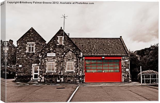 Fire Station Clevedon Canvas Print by Anthony Palmer-Greene