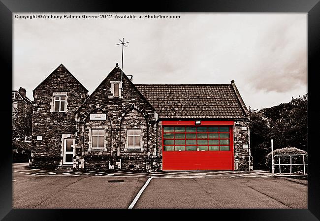 Fire Station Clevedon Framed Print by Anthony Palmer-Greene