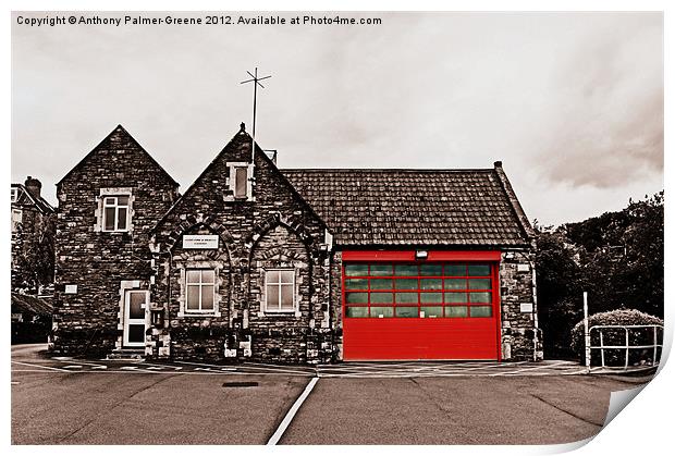 Fire Station Clevedon Print by Anthony Palmer-Greene