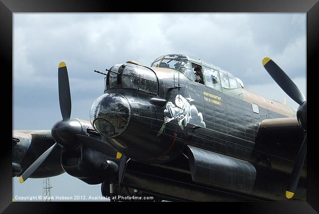 Lancaster bomber  EE139 Phantom of the Ruhr Framed Print by Mark Hobson