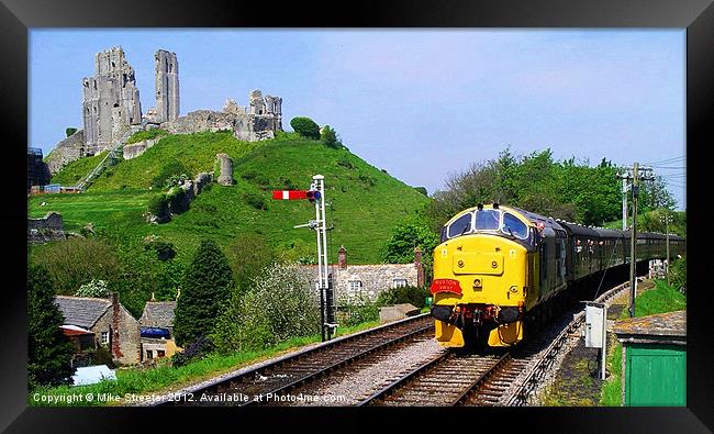 Diesel Into Corfe Framed Print by Mike Streeter