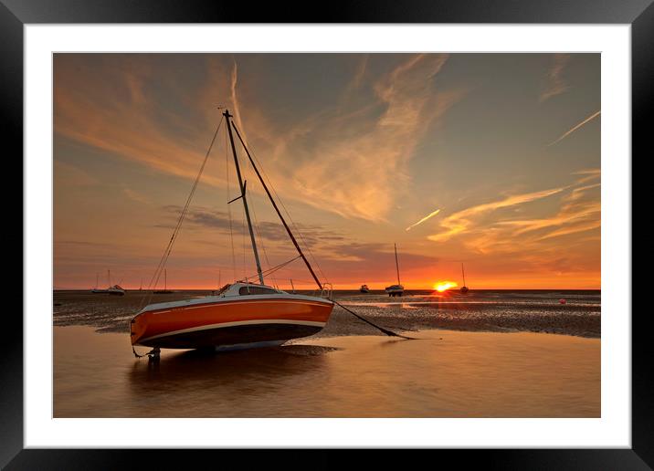 WARM SUNSET (Meols Beach North West Framed Mounted Print by raymond mcbride