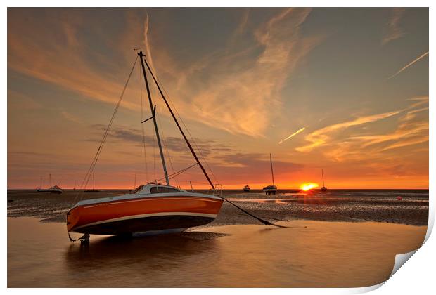 WARM SUNSET (Meols Beach North West Print by raymond mcbride