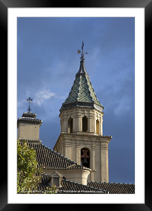 Spanish Church Roof Framed Mounted Print by Philip Pound