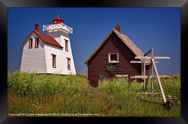 North Rustico Lighthouse Framed Print by Louise Heusinkveld