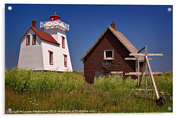 North Rustico Lighthouse Acrylic by Louise Heusinkveld