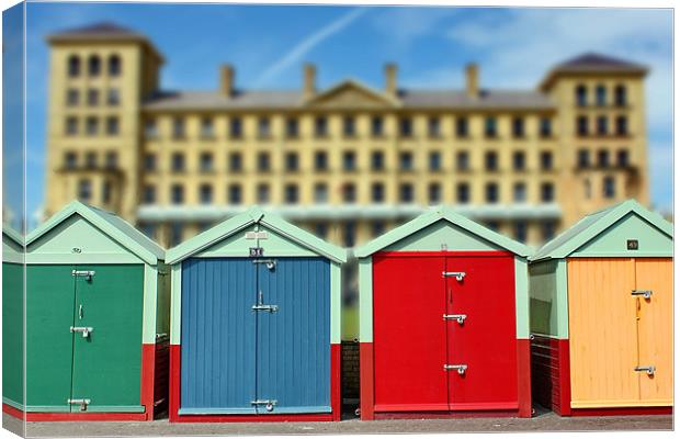 Brighton Beach Huts Canvas Print by Phil Clements