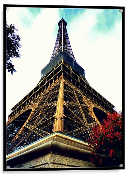 Eiffel Tower Paris Acrylic by Emma Treeby