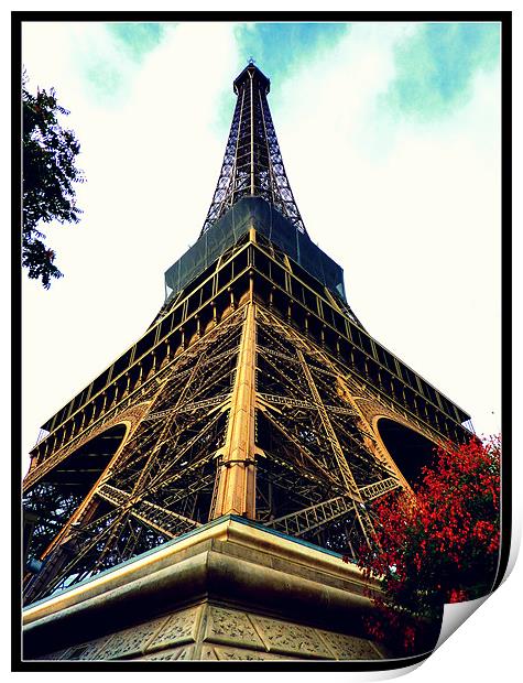 Eiffel Tower Paris Print by Emma Treeby