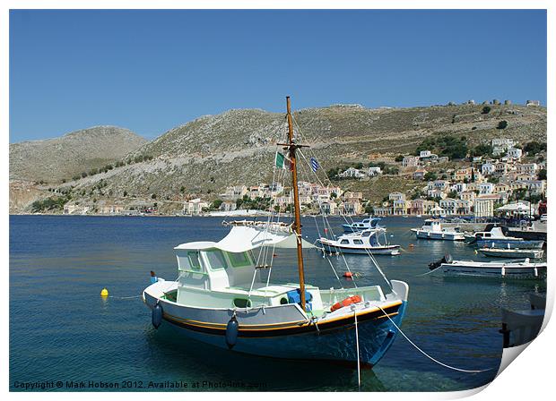 Boat in the Blue Print by Mark Hobson