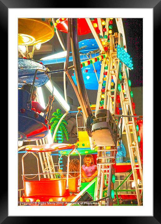 The Ferris Wheel Framed Mounted Print by Digby Merry