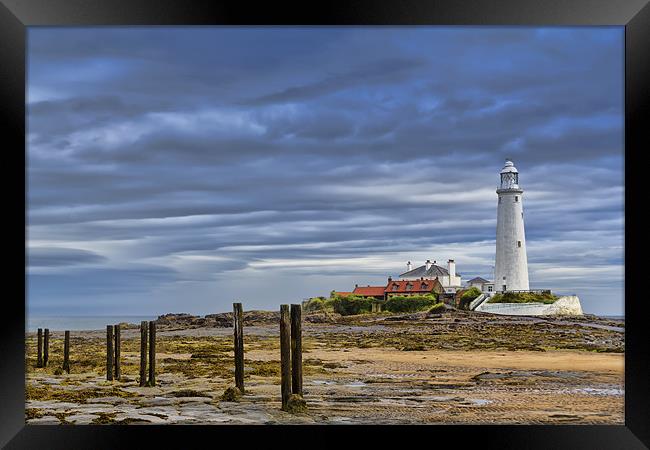 St Marys at low tide Framed Print by Kevin Tate